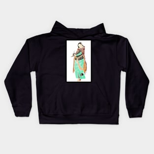 A Persian Woman with a Hat Kids Hoodie